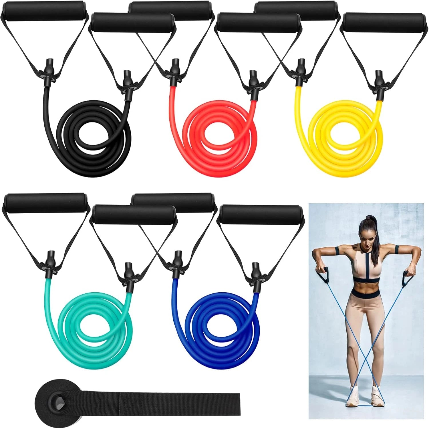 Ergonomisches Fitness-Widerstandsbänder-Set