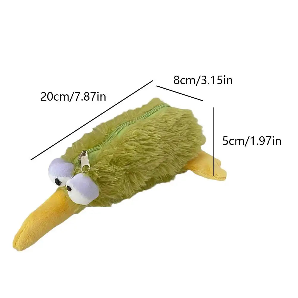 Kiwi Bird Plush Pencil Storage Case