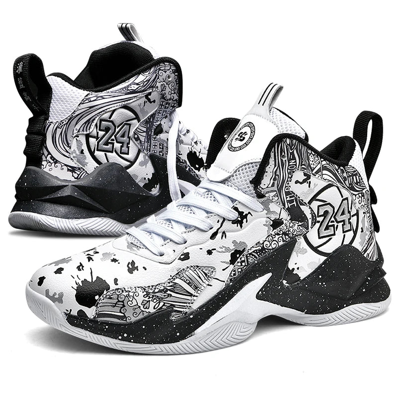Herren Graffiti Basketballschuhe Rutschfest
