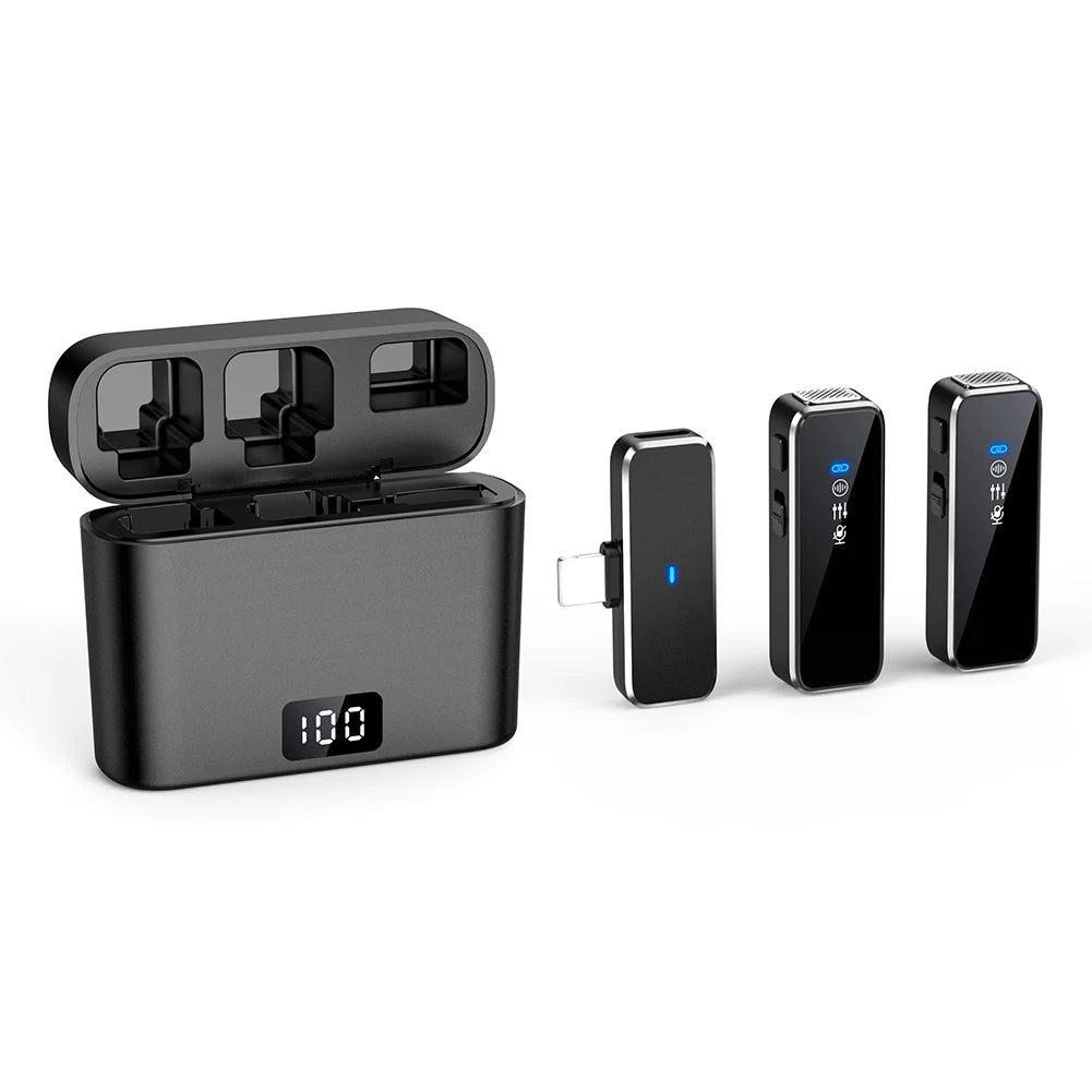 Duales kabelloses Lavaliermikrofon für Telefon