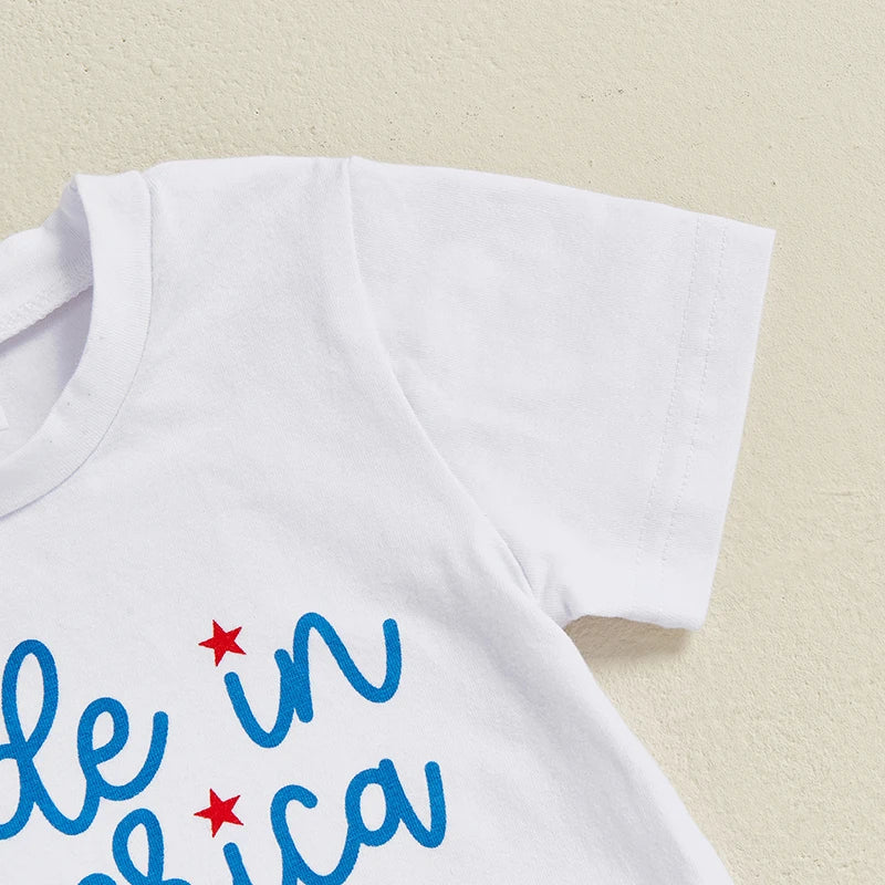 Toddler Girl 4th of July Outfit Set