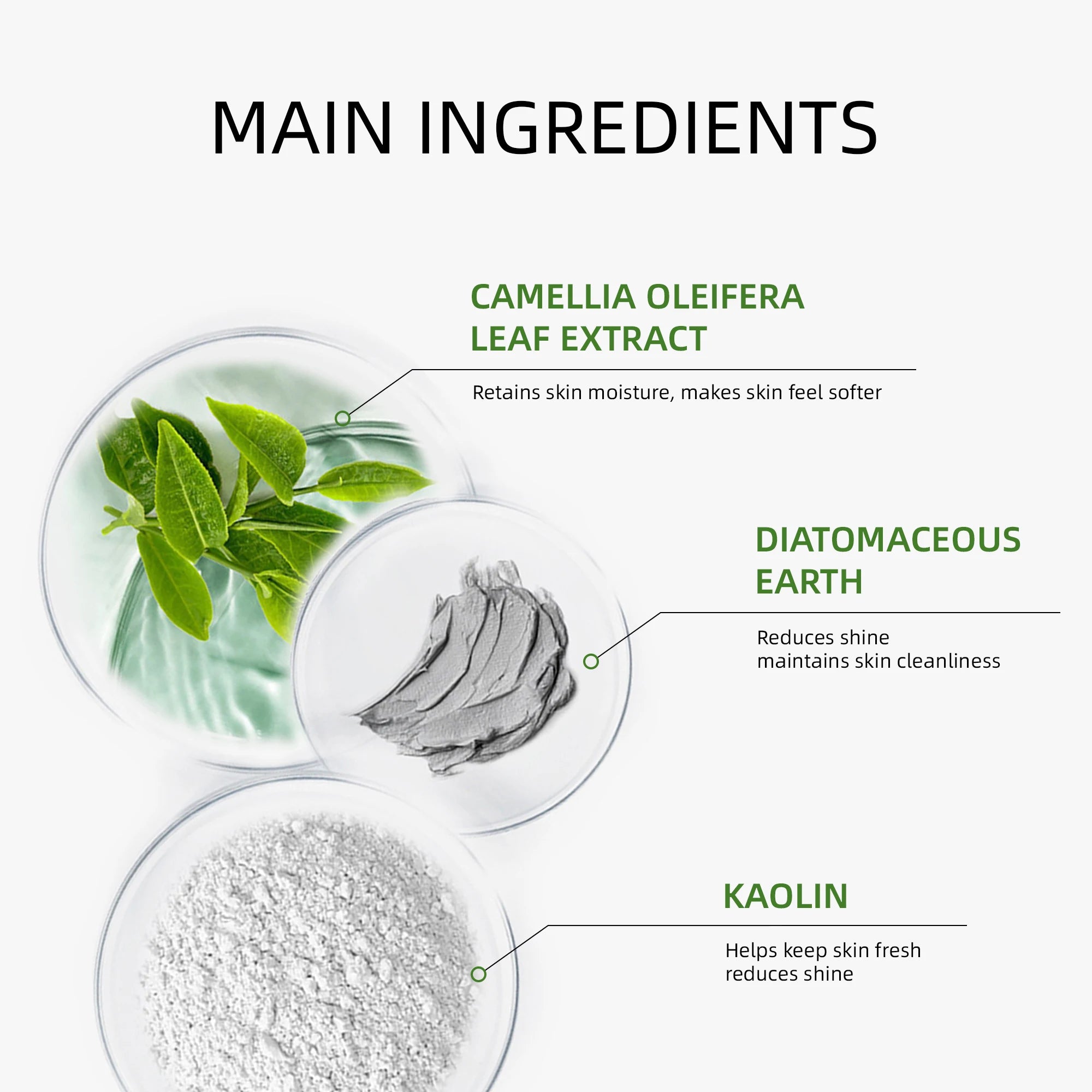 Séfralls Green Tea Solid Face Mask 3pcs