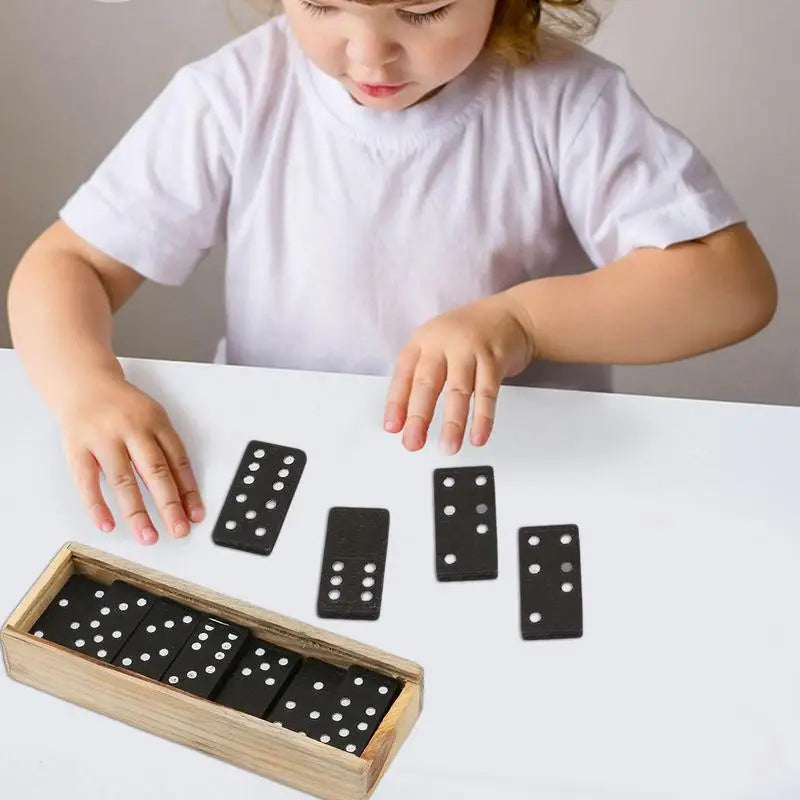 28pcs Wooden Domino Game for Kids