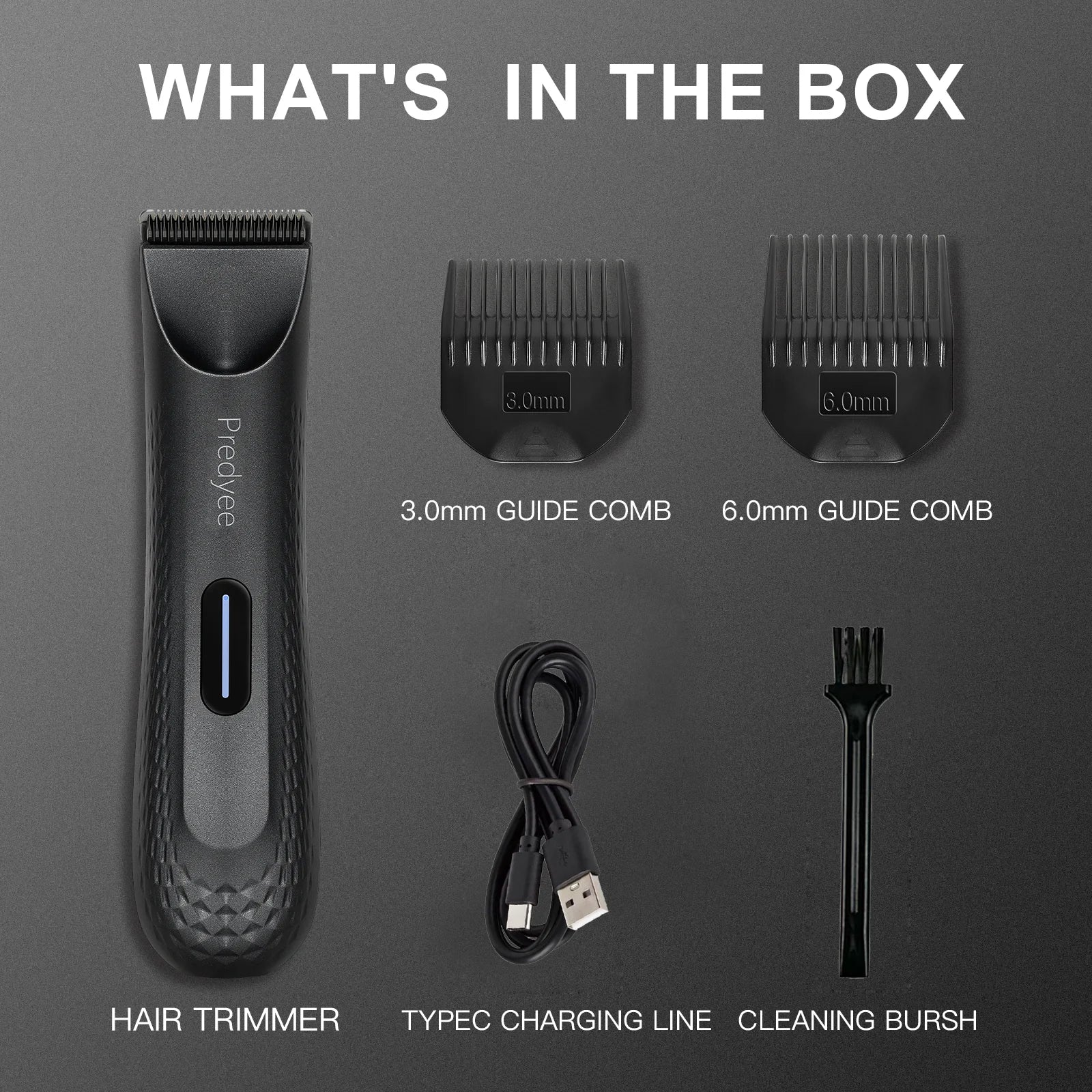 Electric Groin Hair Trimmer for Men Waterproof