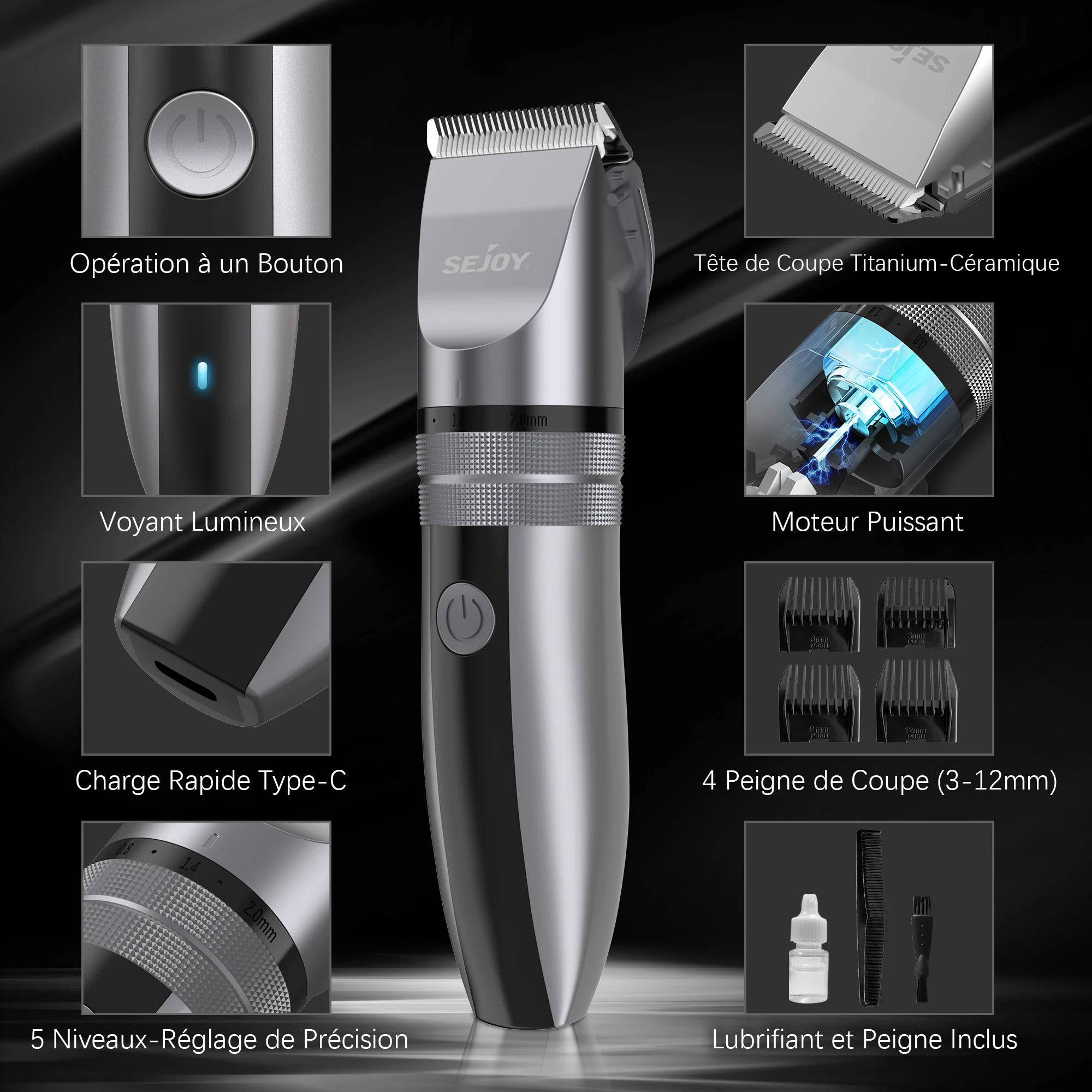 Sejoy Electric Hair Clipper for Men