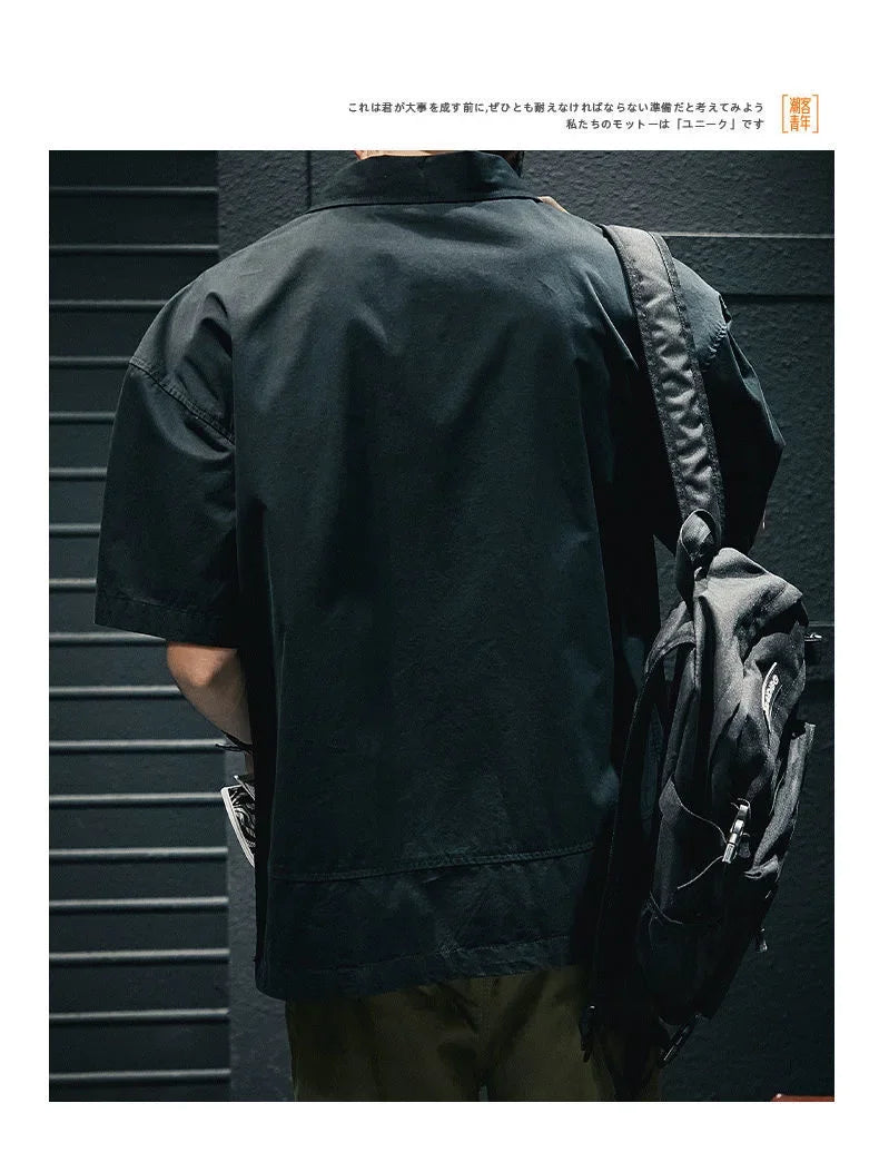 Koreanisch-amerikanisches Casual Herren-Taschenhemd