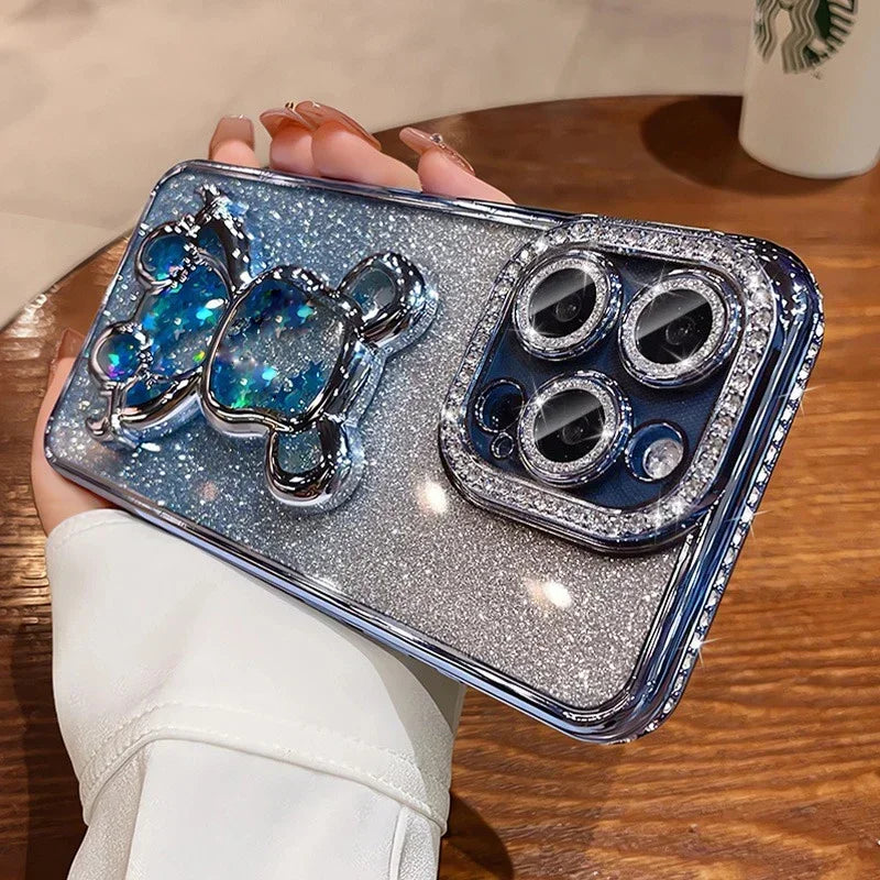 Glitter Bear Diamond iPhone Case