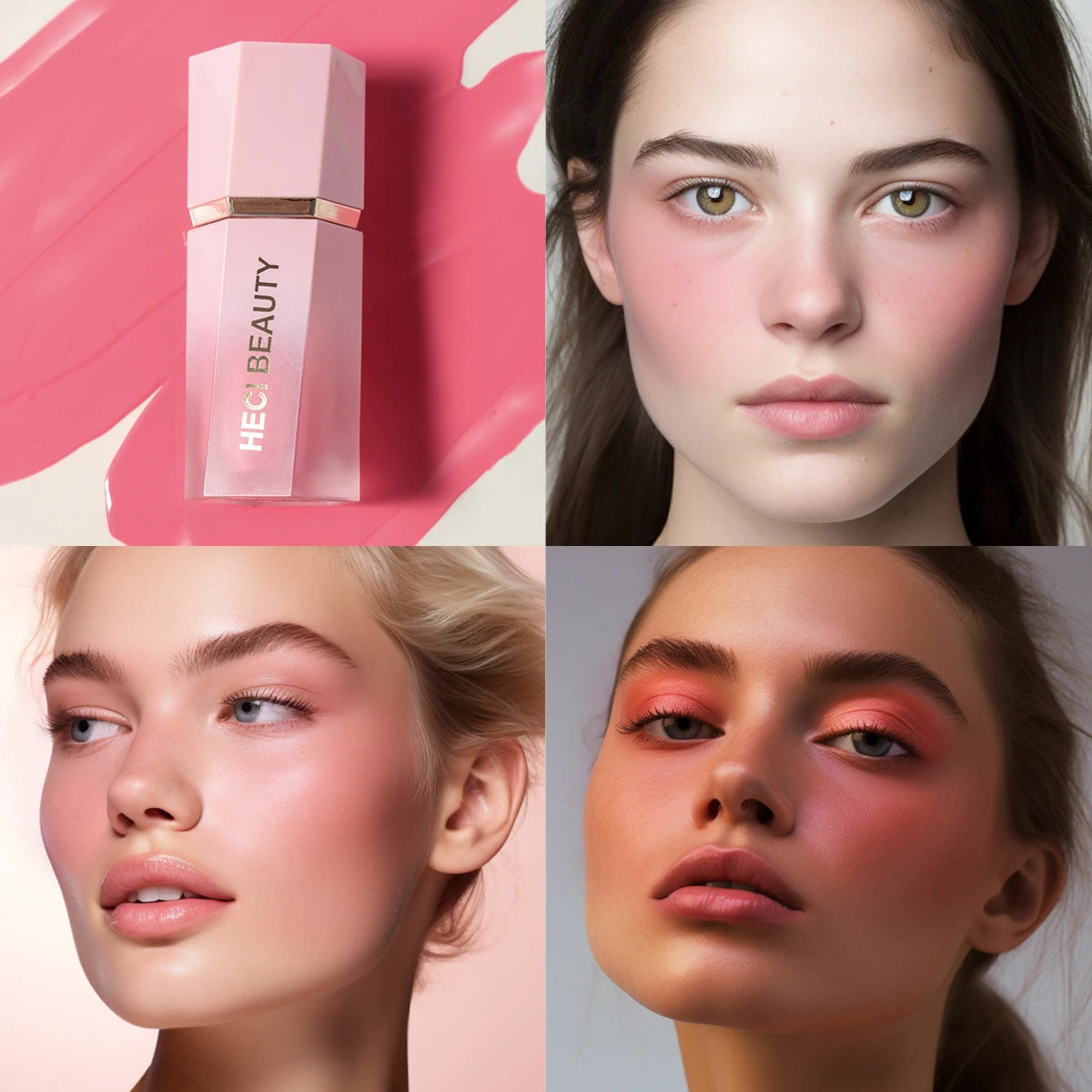 3-teiliges Set mit flüssigem Rouge und Lippentönung