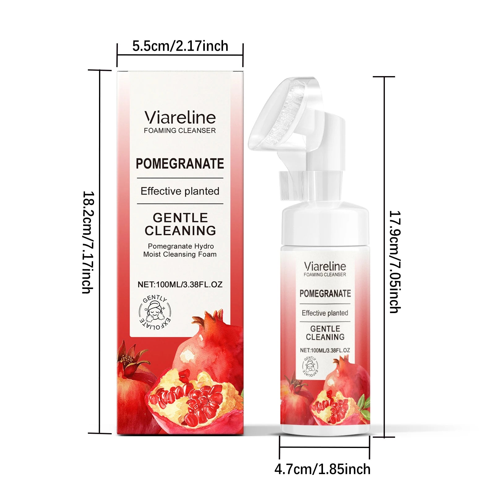 Pomegranate Foam Face Cleanser Brush