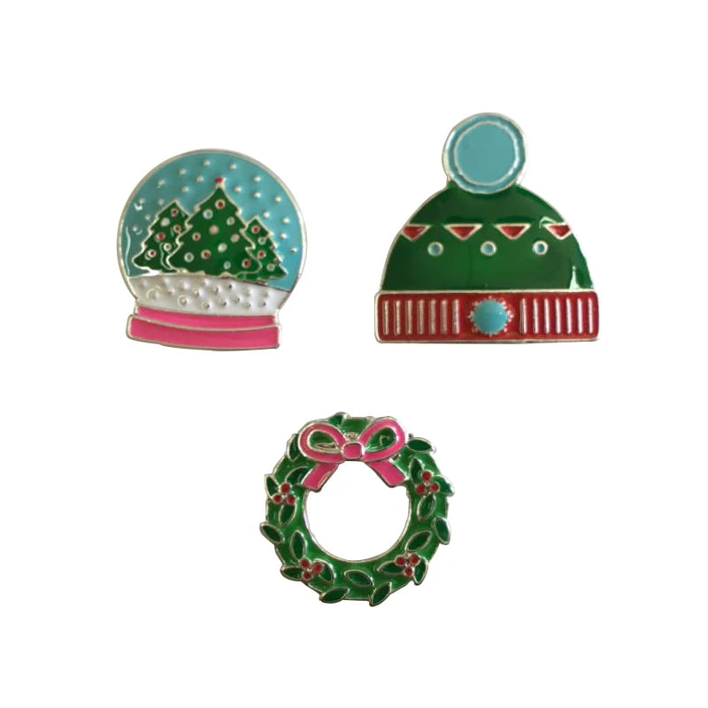 Christmas Santa Claus Rhinestone Brooch