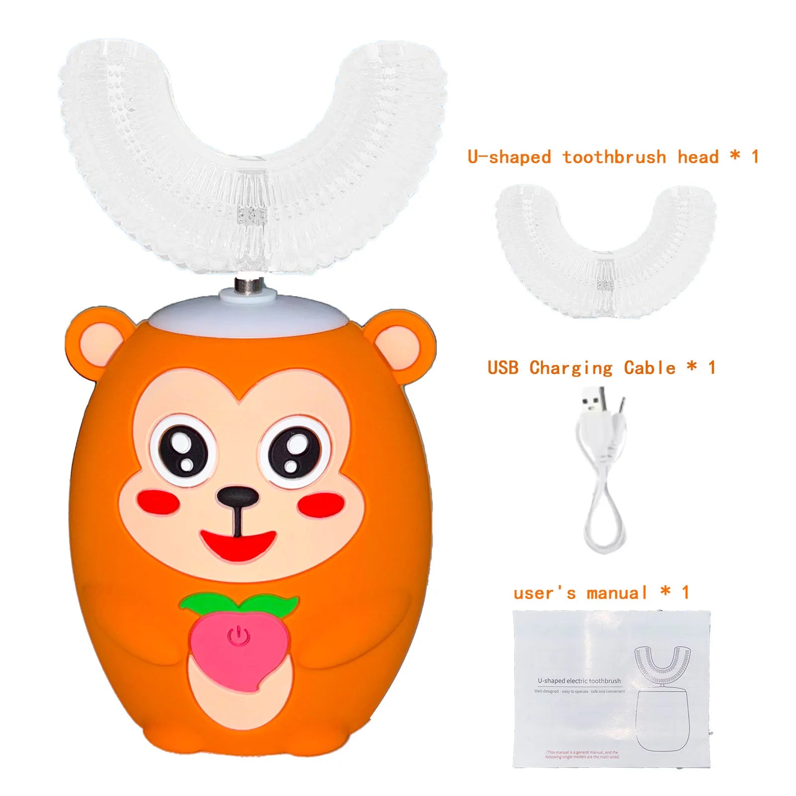 Cartoon-U-förmige Zahnbürste für Kinder