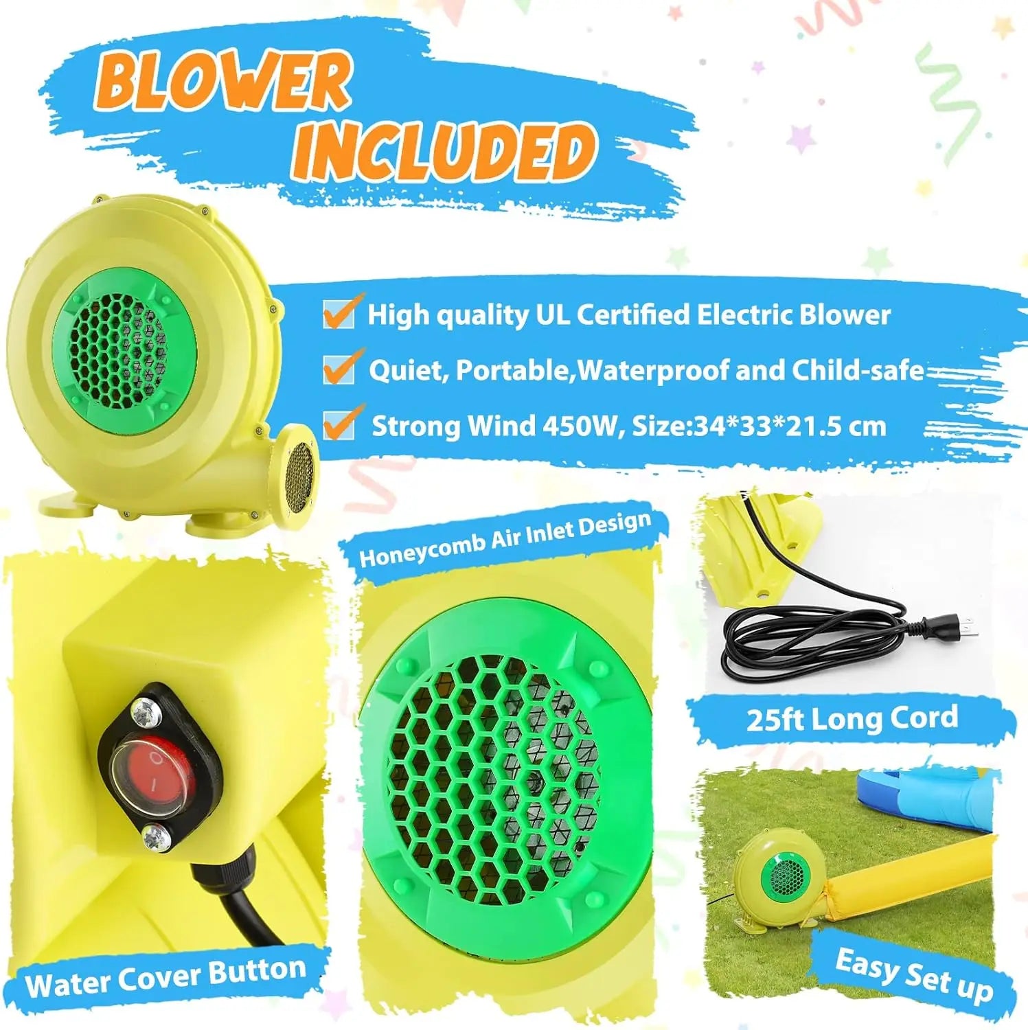 Aufblasbares Hüpfhaus mit Wasserspritzer