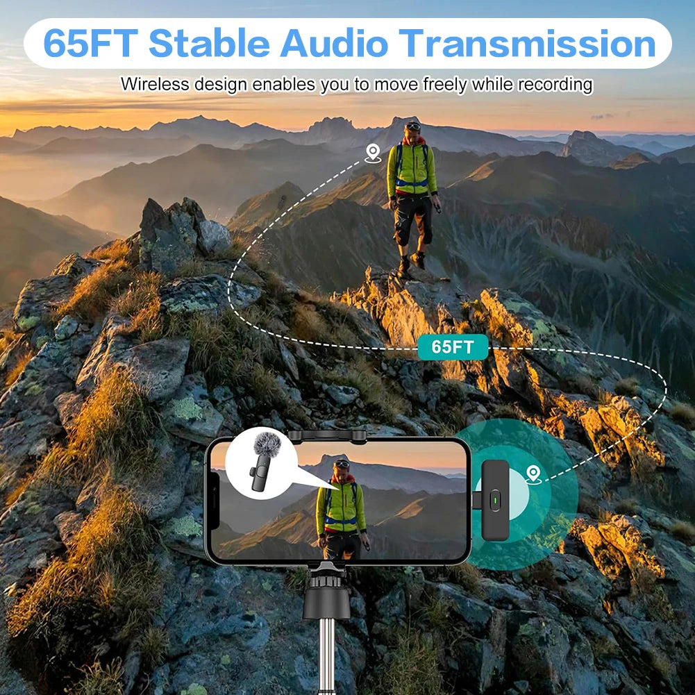 Wireless Lavalier Mic for iPhone & PC