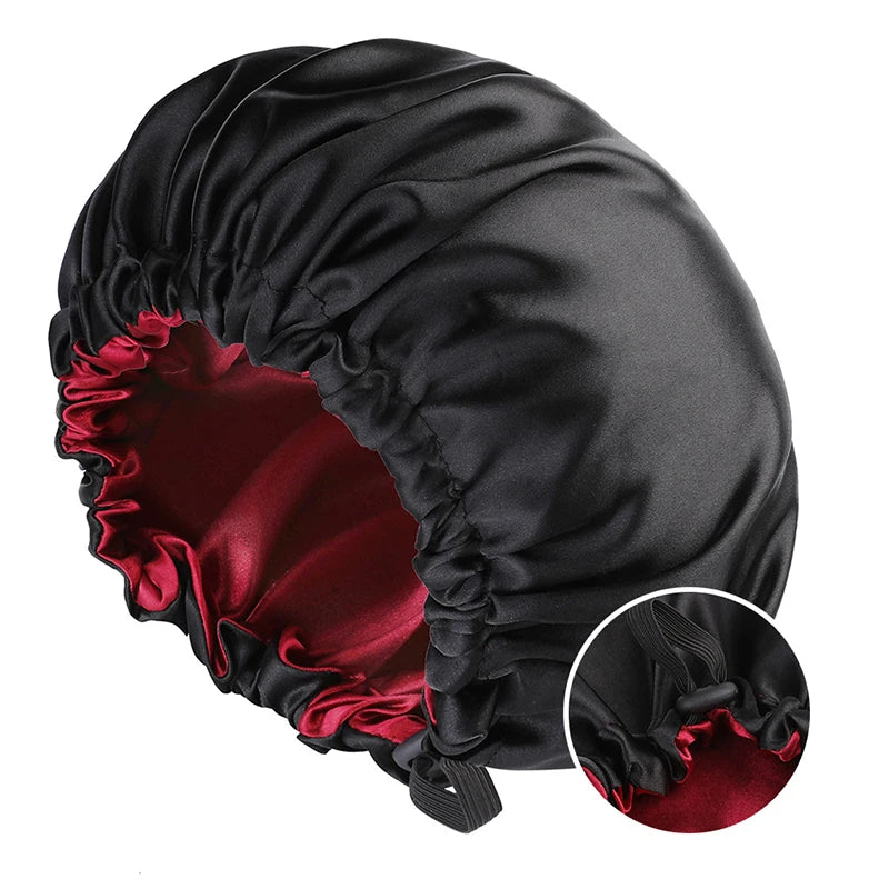 Soft Silk Adjustable Sleep Hair Cap