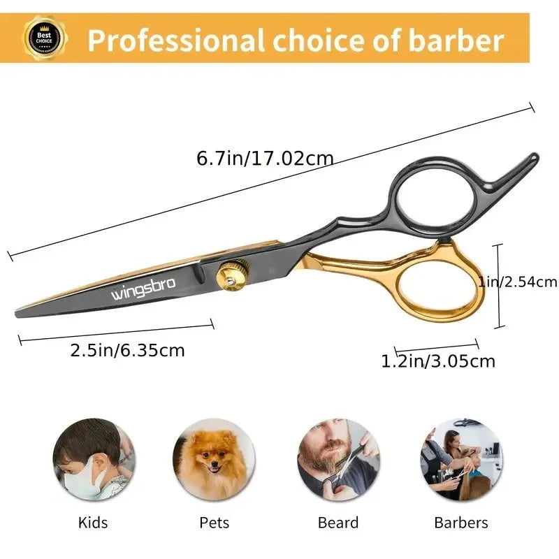 Wingsbro 6.5" Hair Scissors Shears Kit