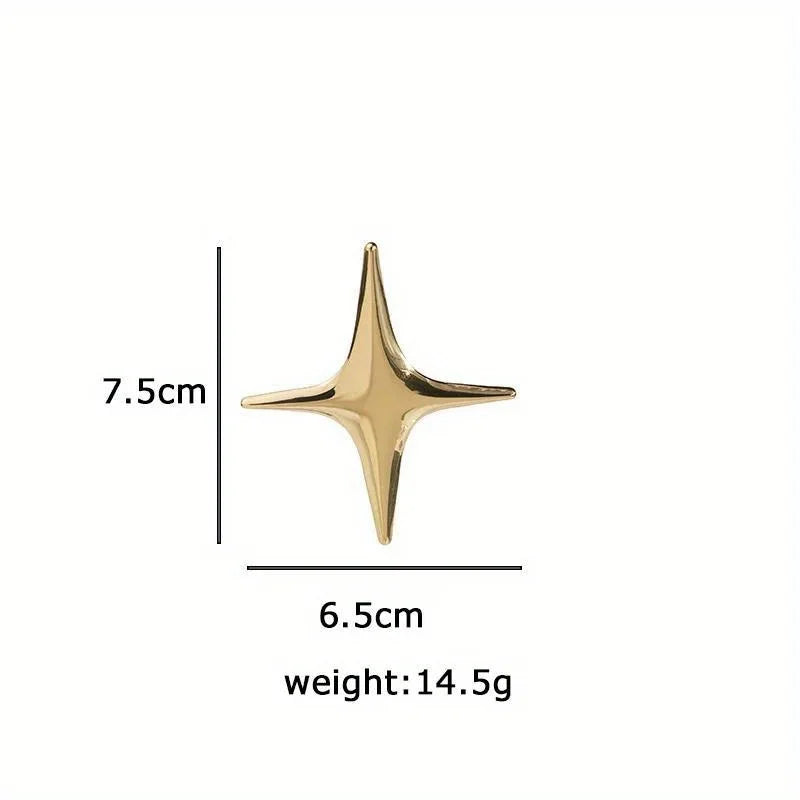 Cool Cross Star Shaped Brooch Pin