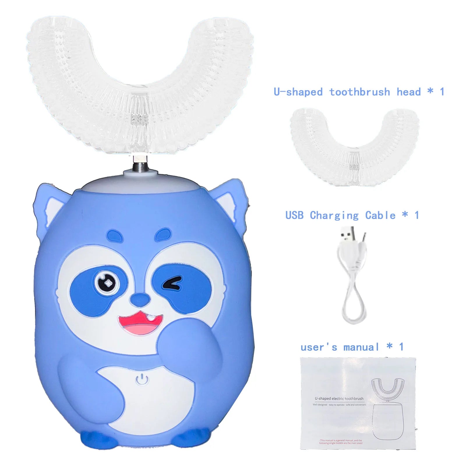 Cartoon-U-förmige Zahnbürste für Kinder