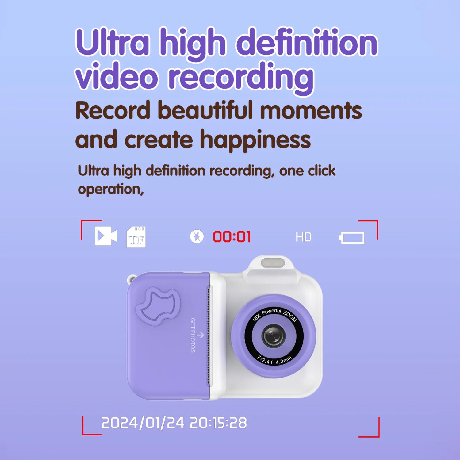 Kids Instant Print Camera – Photo & Video