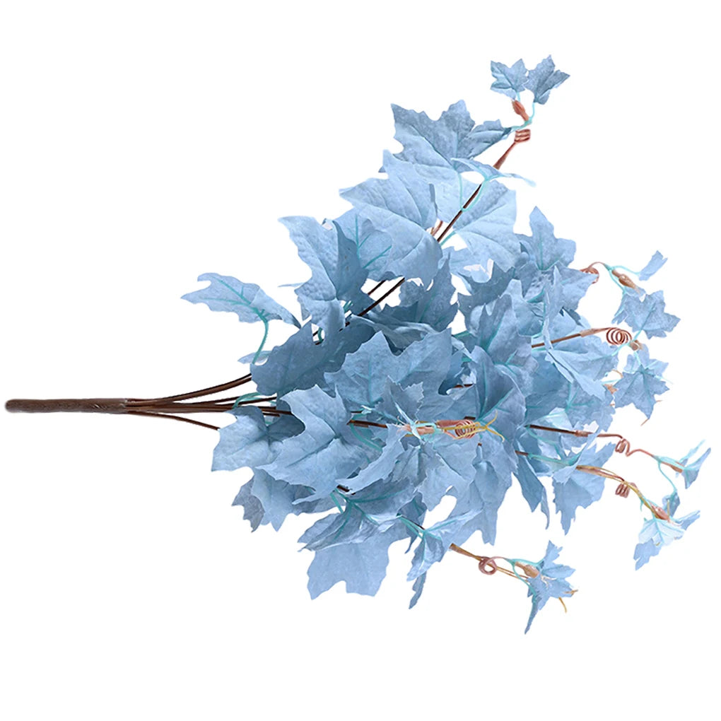 Light Blue Faux Leaf Bouquet for Decor