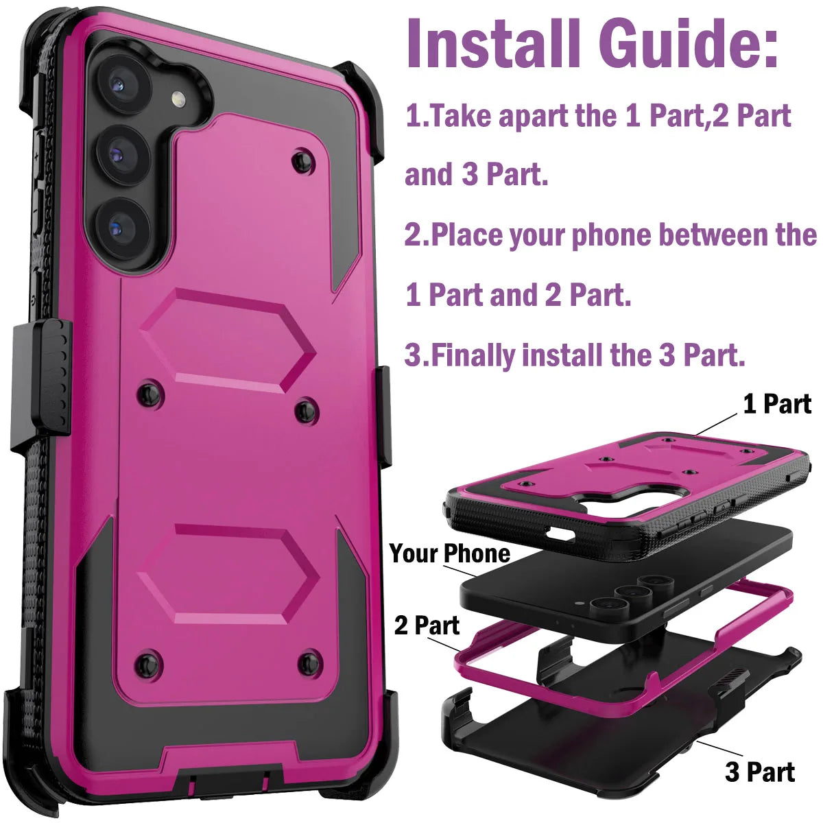 Galaxy S23 Rugged Case with Belt Clip