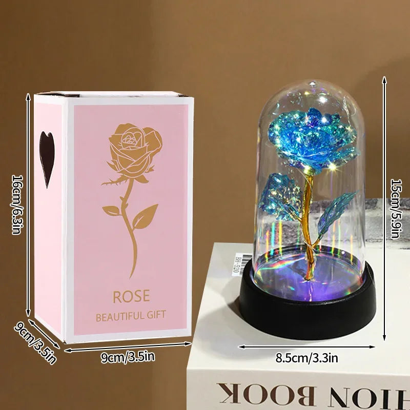 Eternal Rose in Glass with LED Light