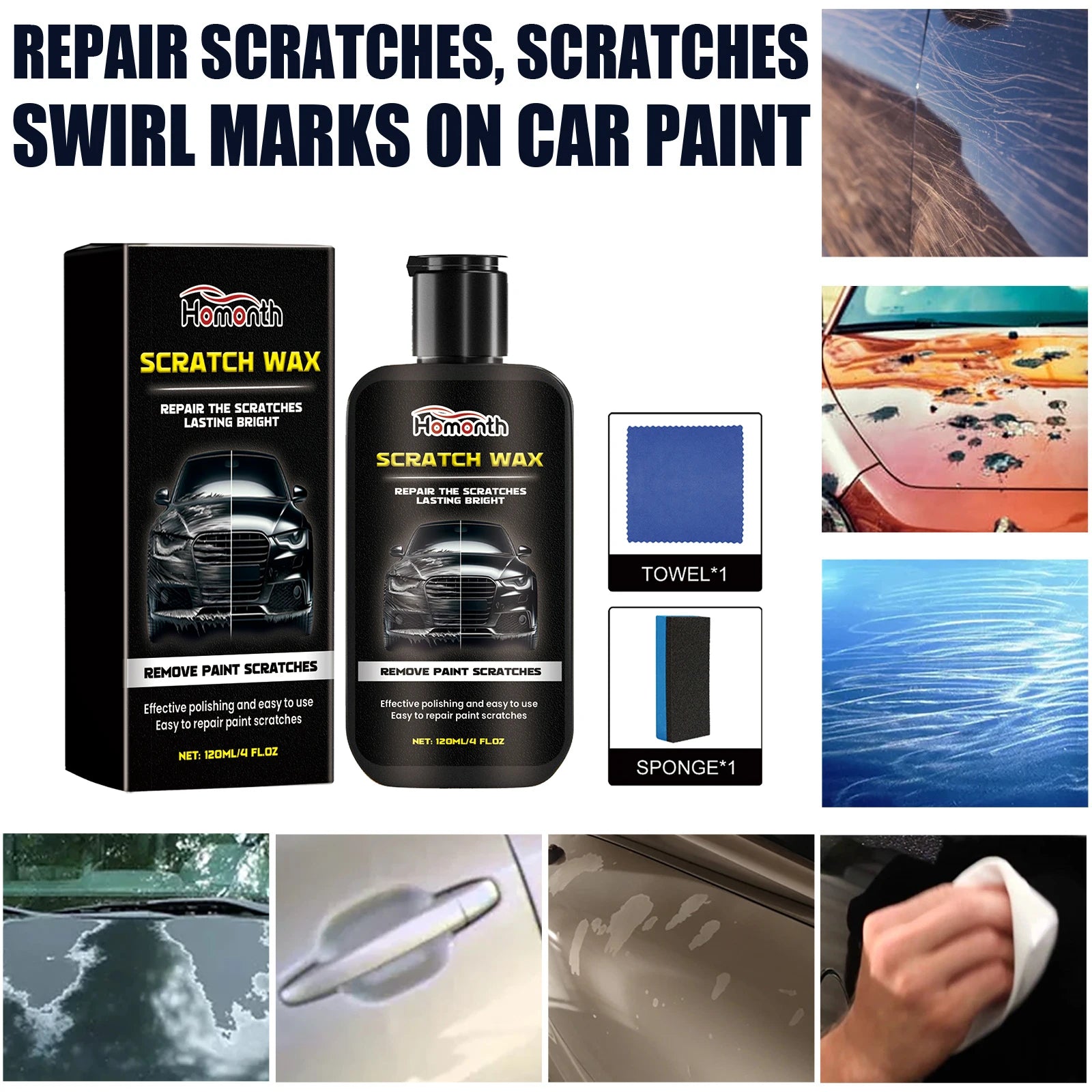 Car Scratch Repair Wax and Polish Cream