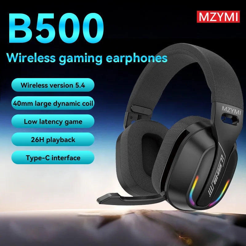 MZYMI B500 Foldable RGB Gaming Headset