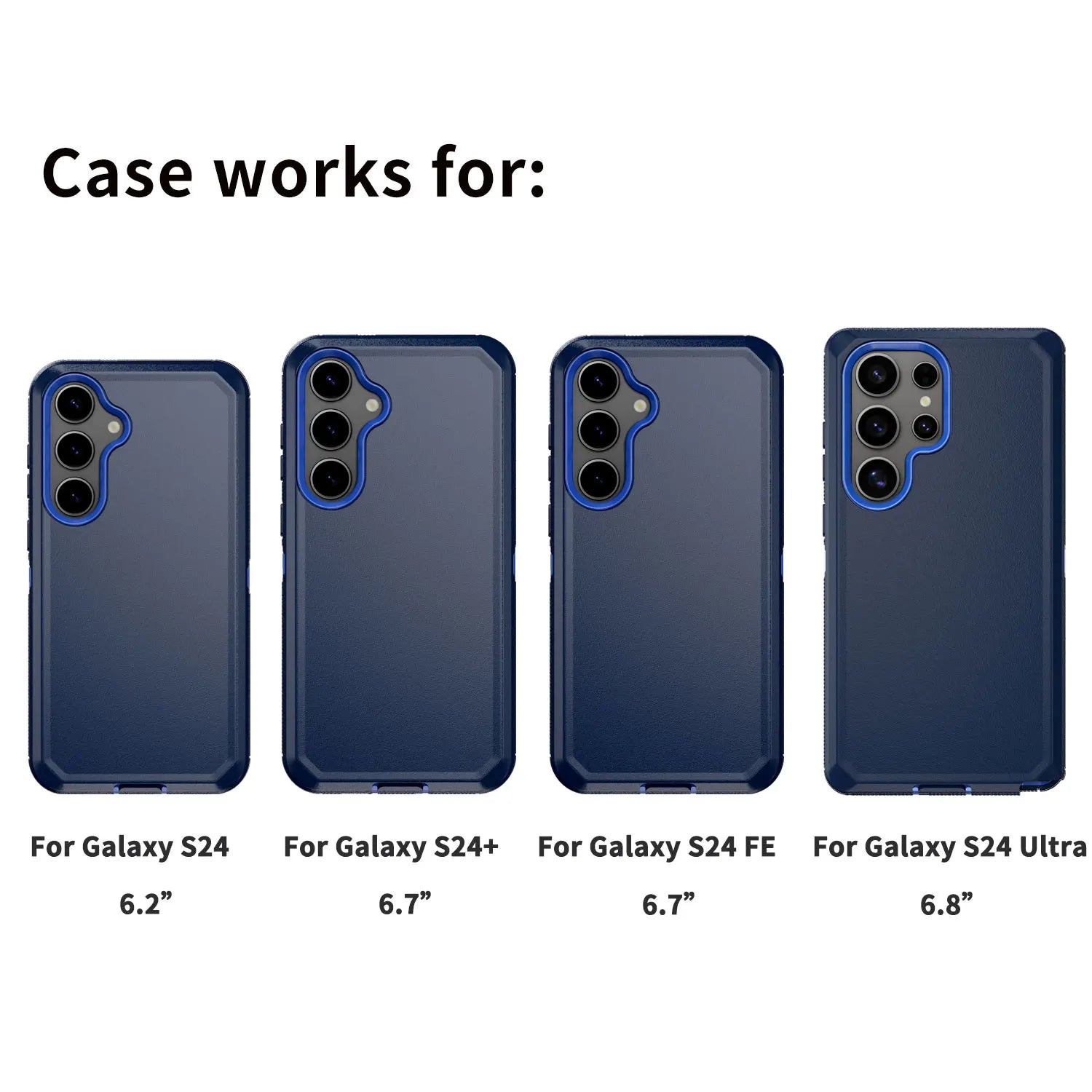 Galaxy S24 Series Rugged 3-in-1 Case – Blue