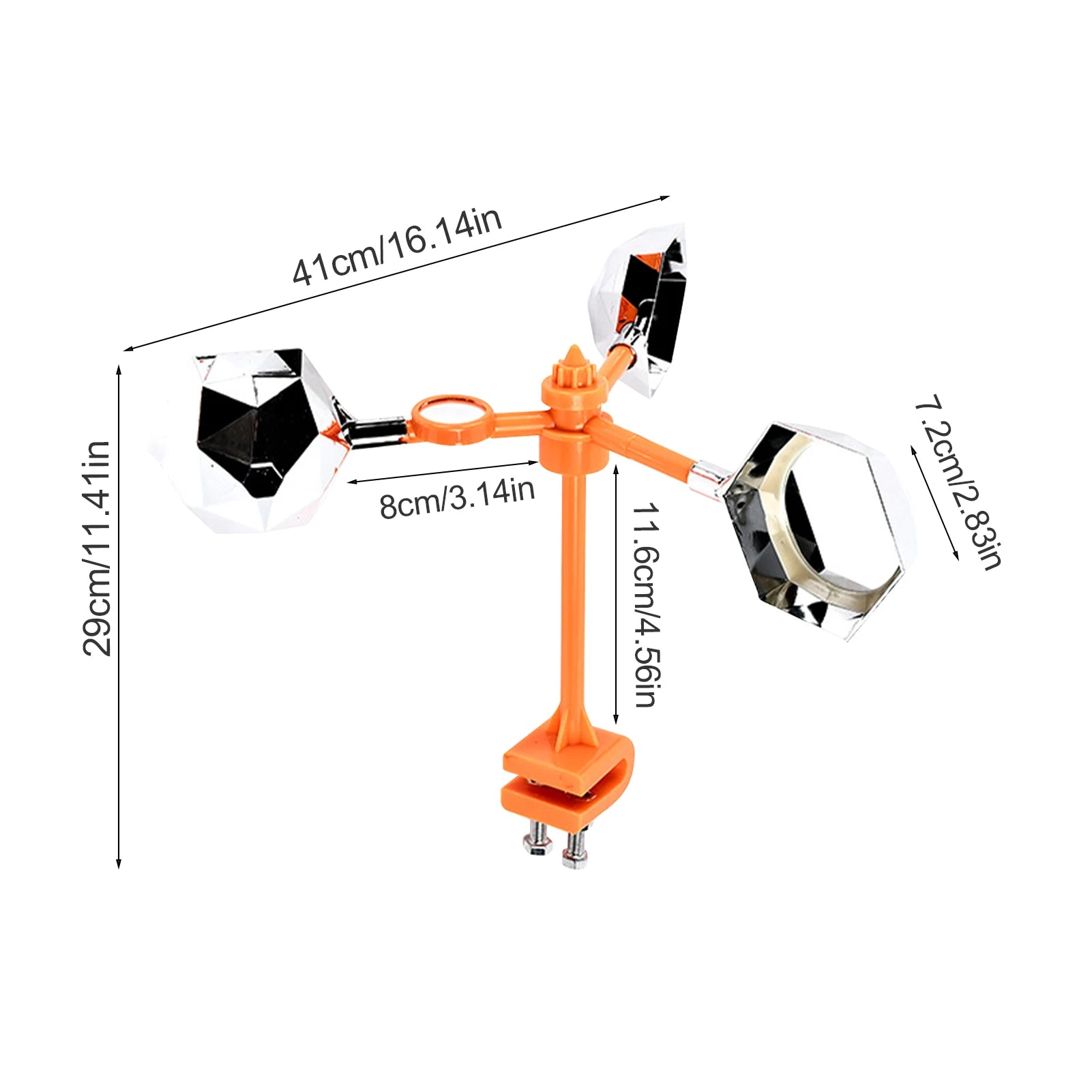 Reflektierende Solar-Windmühle zur Vogelabwehr