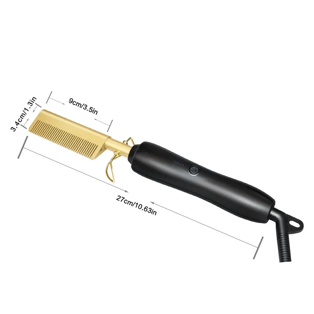Hair Straightener Brush Curling Iron