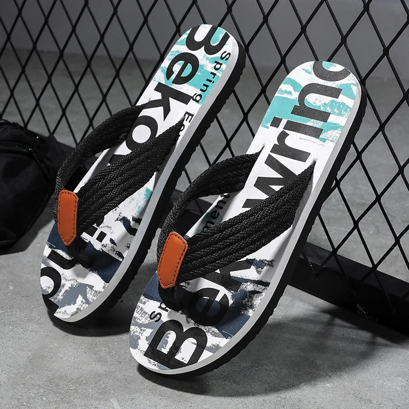 Summer Men Flip Flops Breathable Slides