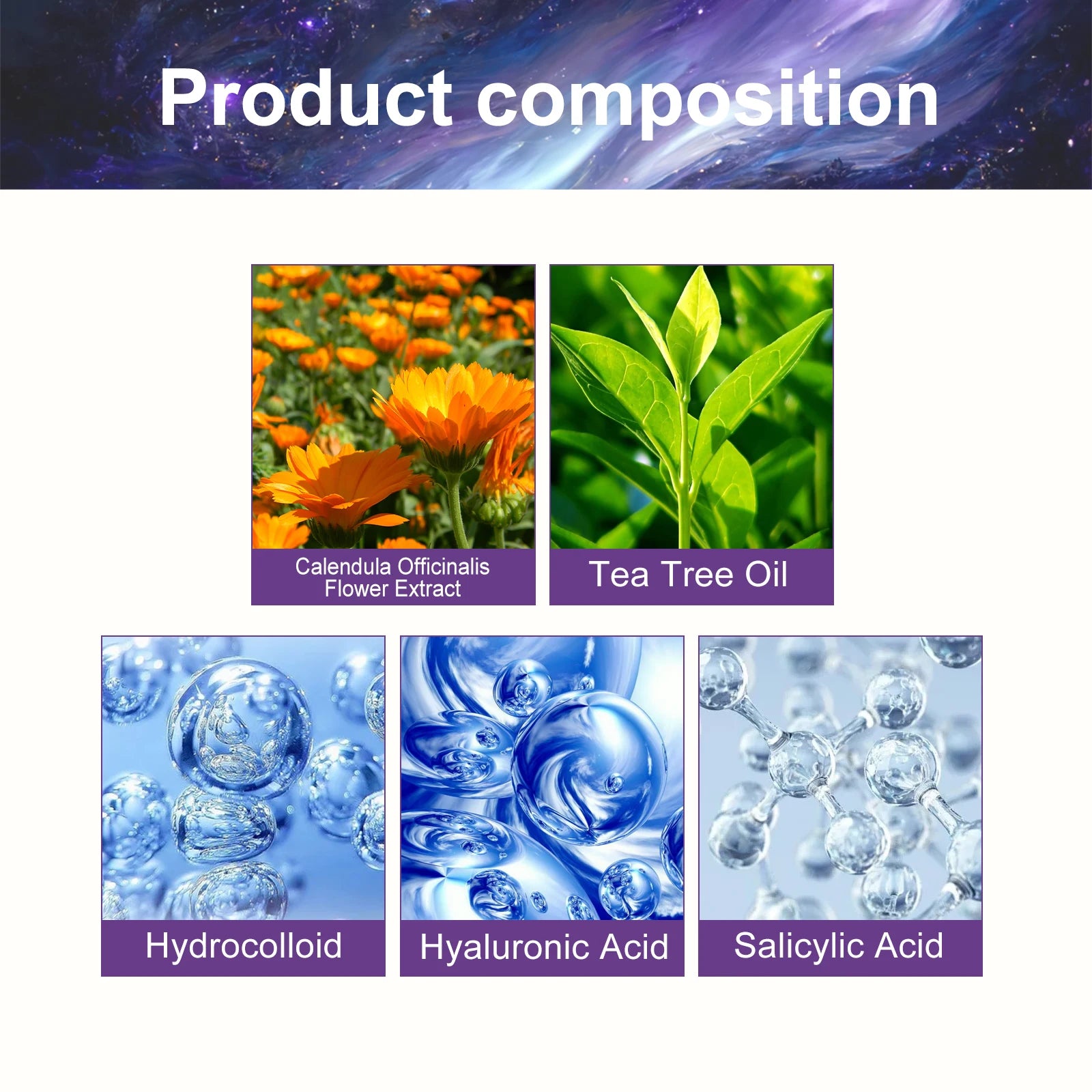 180Pcs Water Gel Acne Patch Set