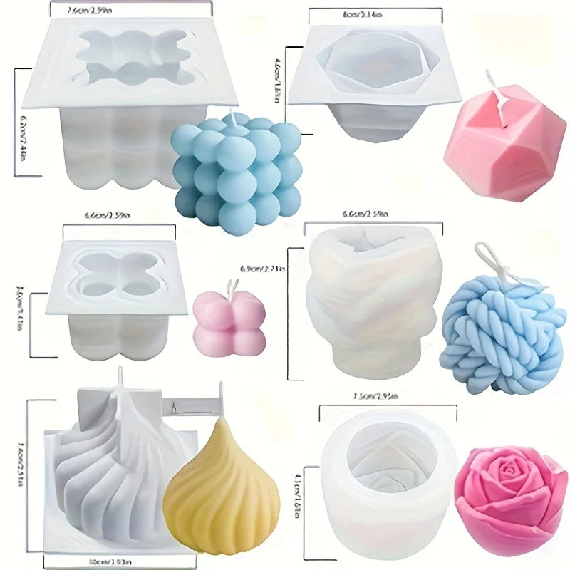 6-Piece Resin and Candle Making Mold Set