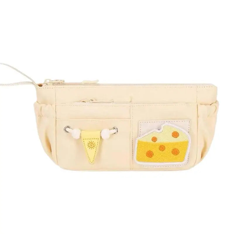 Cheese Pattern Large Pencil Pouch Bag