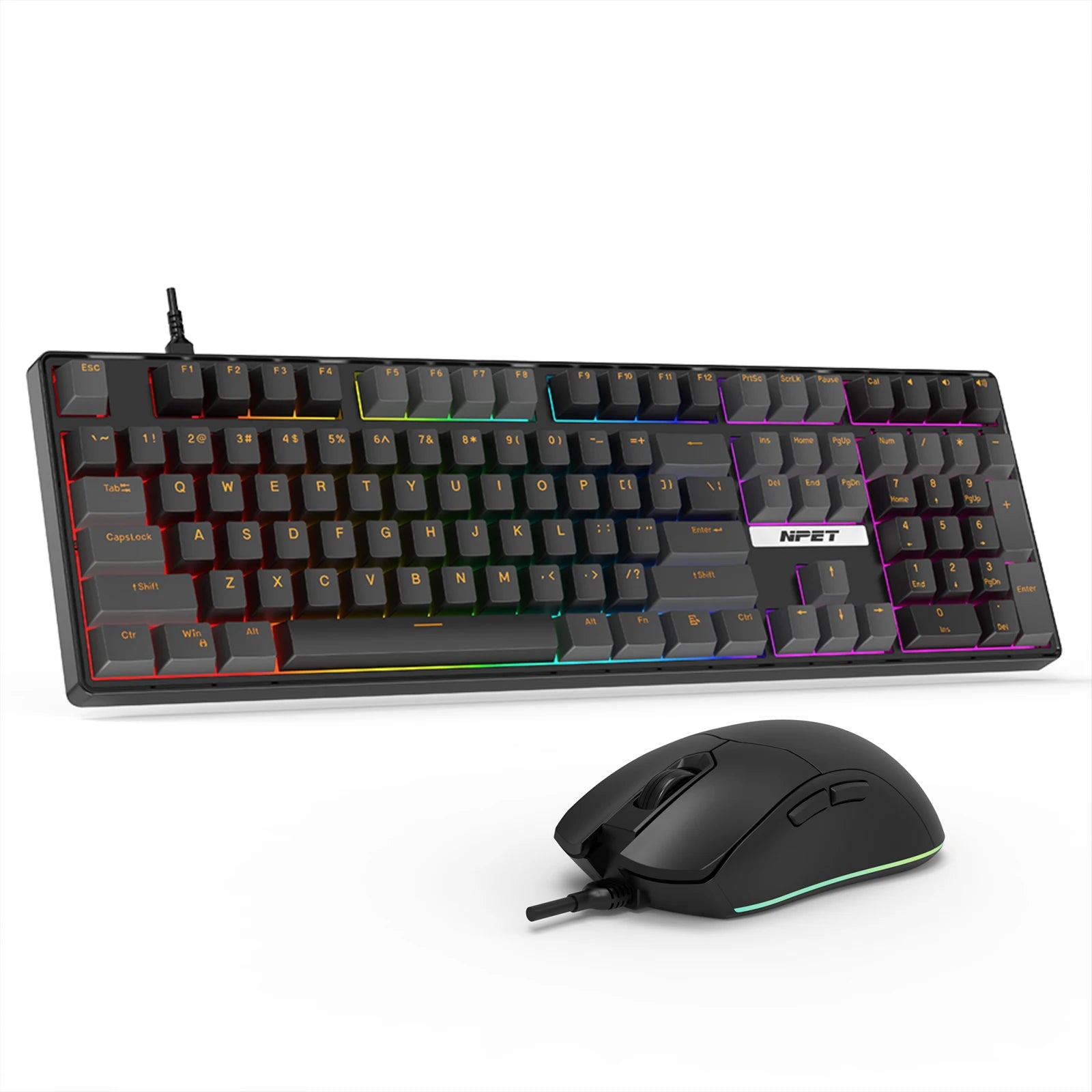 NPET K10V3 RGB Kabelgebundene Gaming-Tastatur