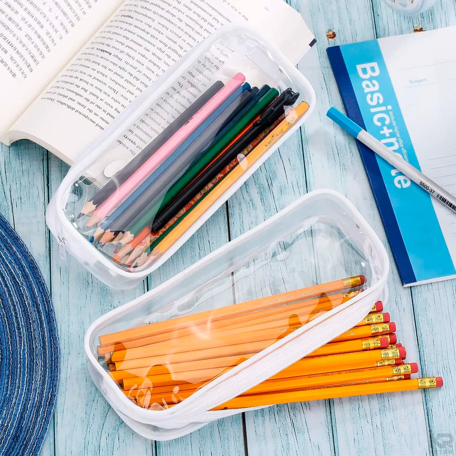 Transparent Zipper Pencil Case Pouch