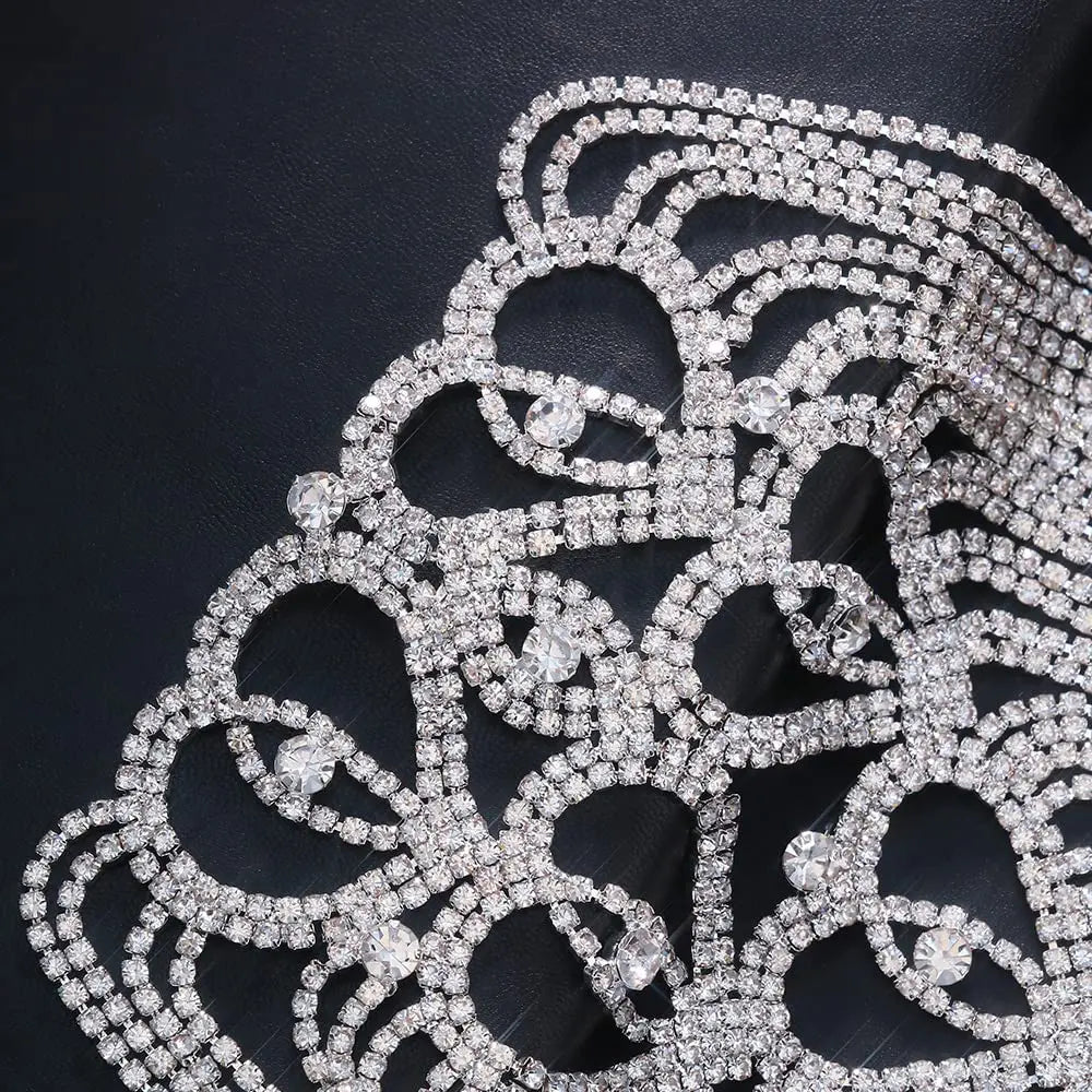 Tassel Heart Chain Epaulet Brooch Pin