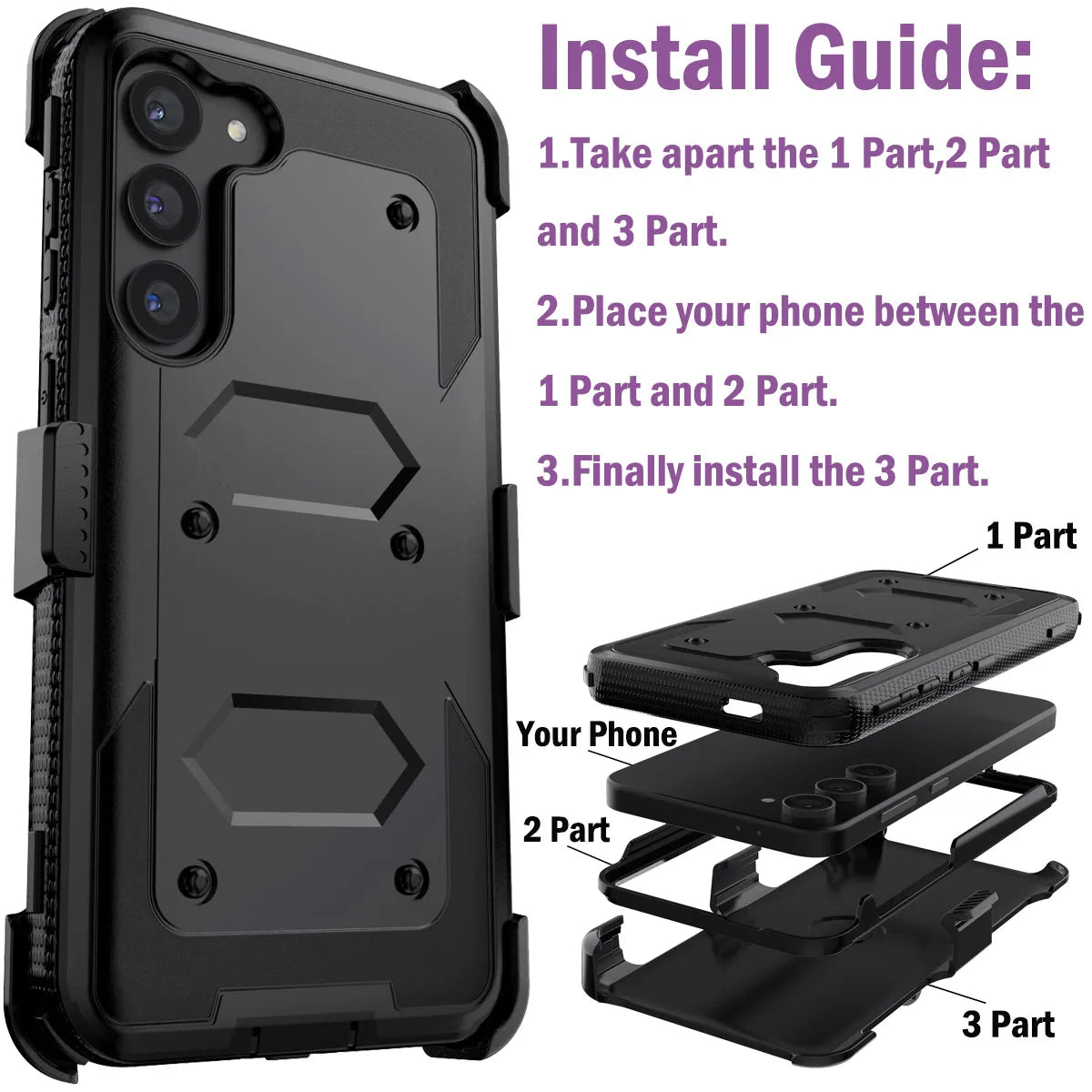 Galaxy S23 Rugged Case with Belt Clip