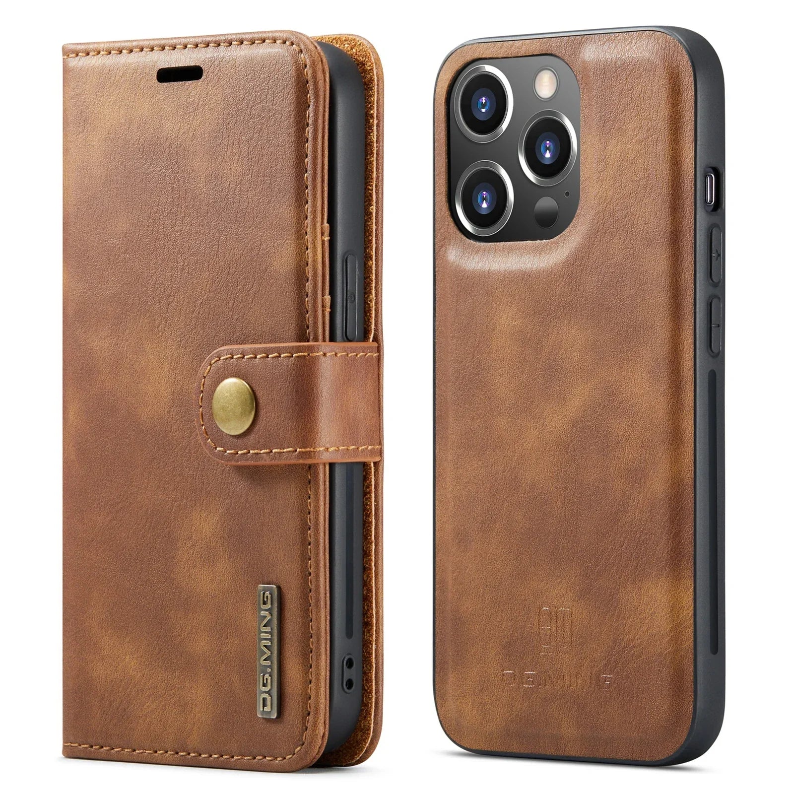 Magnetic Leather Wallet Case for iPhone