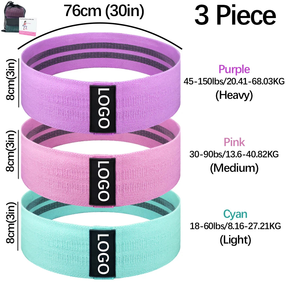 Fabric Booty Bands Long Resistance Set