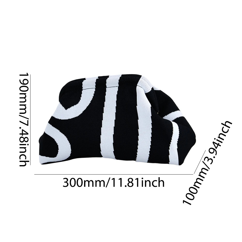 Colorblock Crochet Summer Clutch Bag