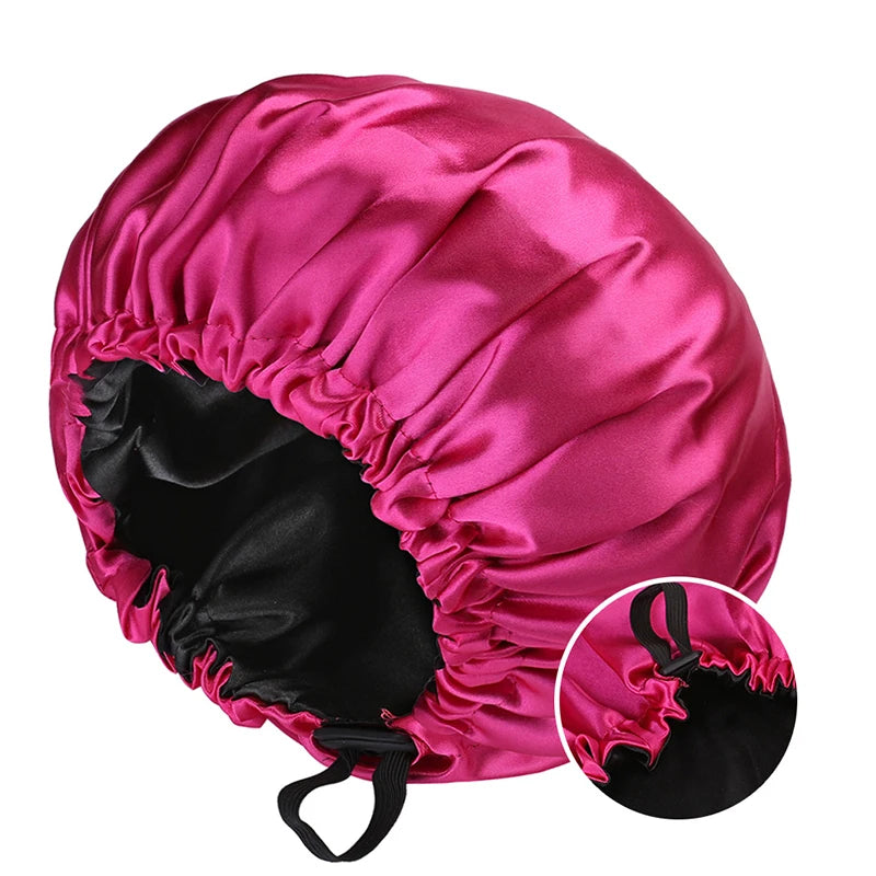 Soft Silk Adjustable Sleep Hair Cap
