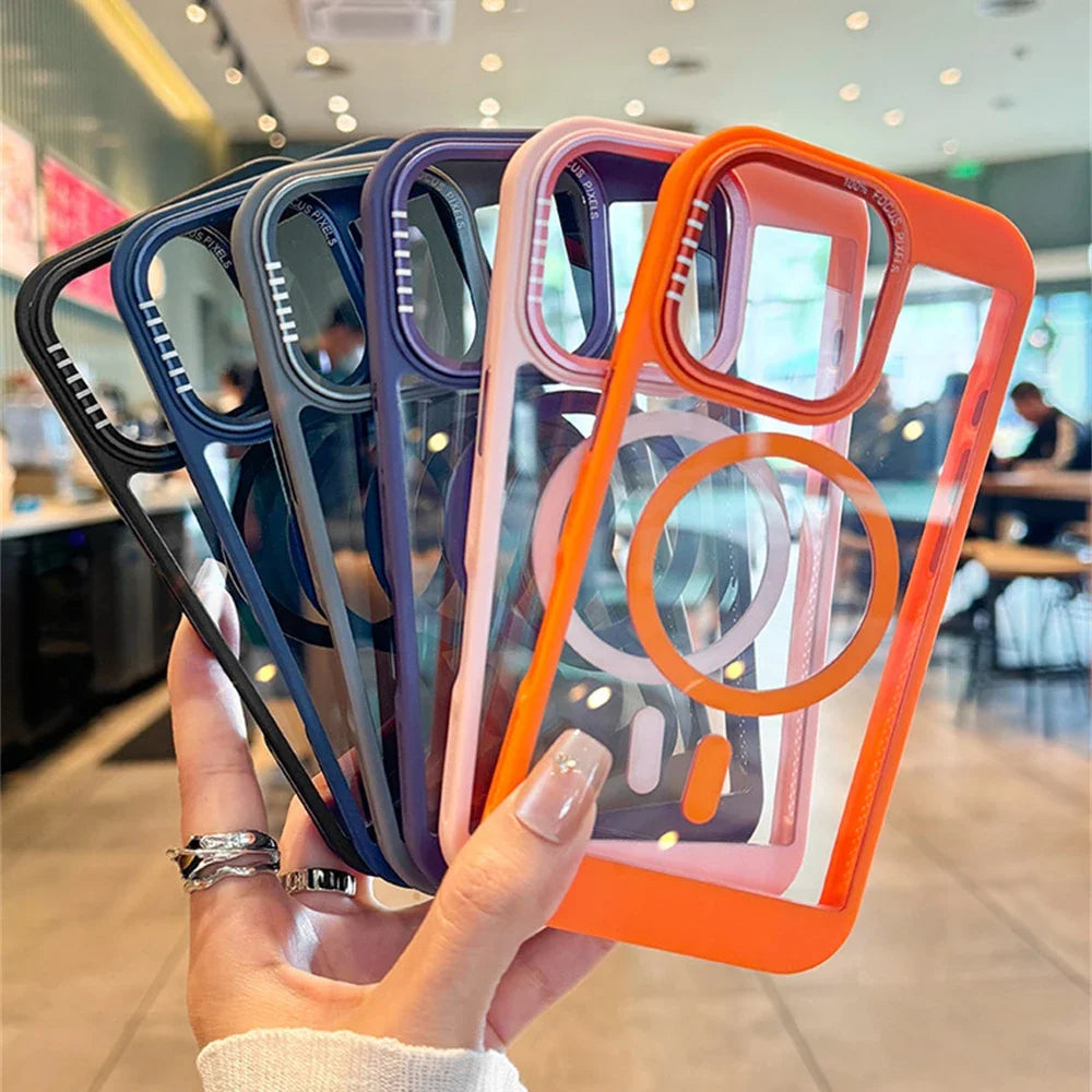 Luxury Clear MagSafe Heat Frame Case