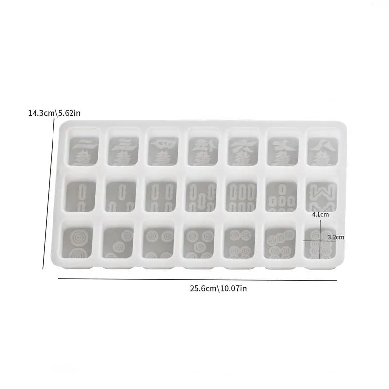 Mahjong Domino Silicone Casting Mold