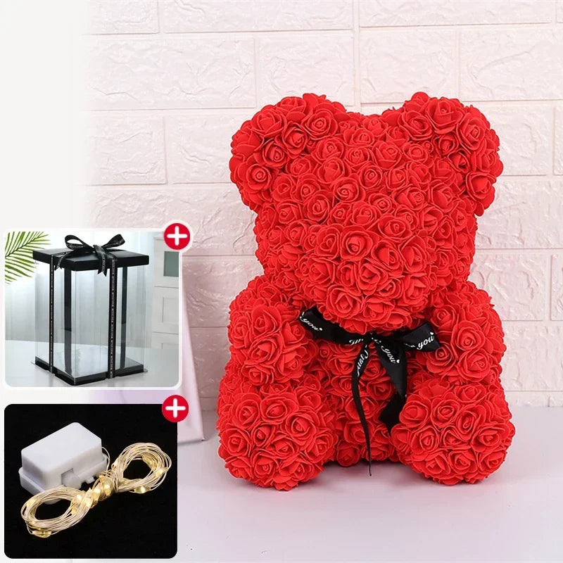 Rose Bear with LED Lights Gift Box