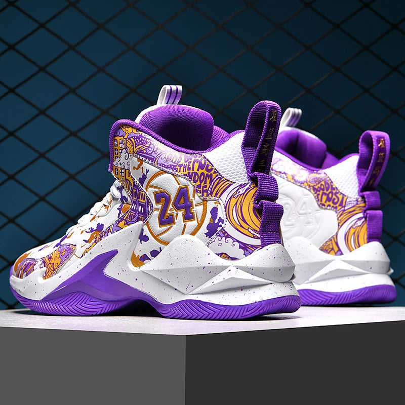 Herren Graffiti Basketballschuhe Rutschfest