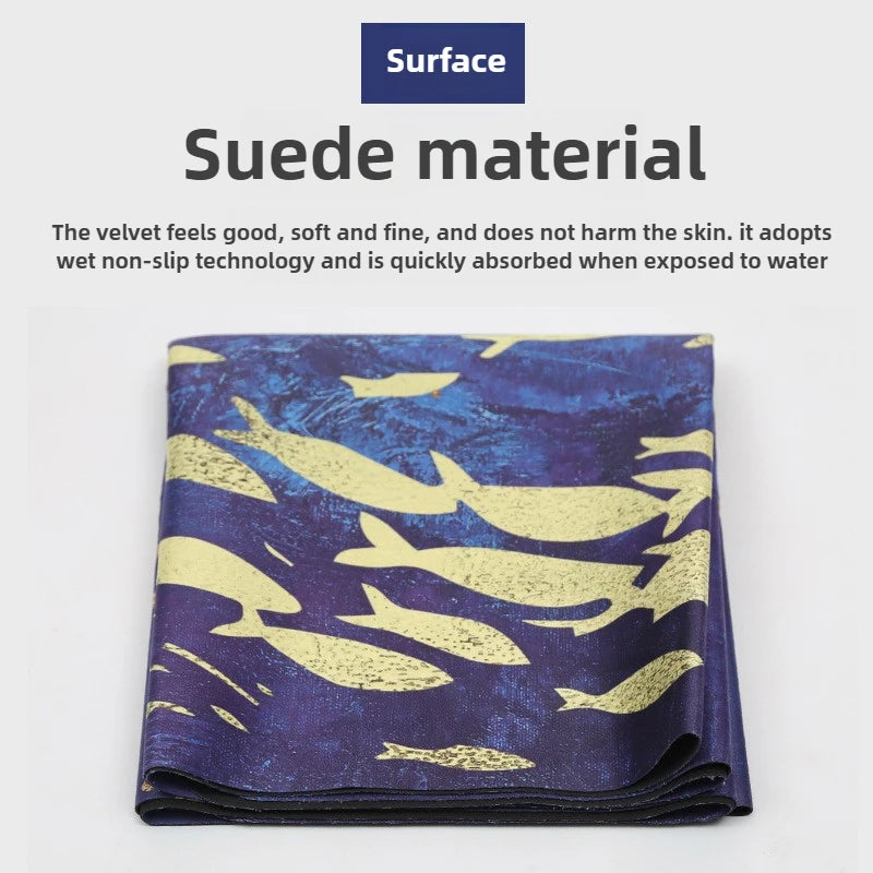 Suede Non-Slip Yoga Mat Topper