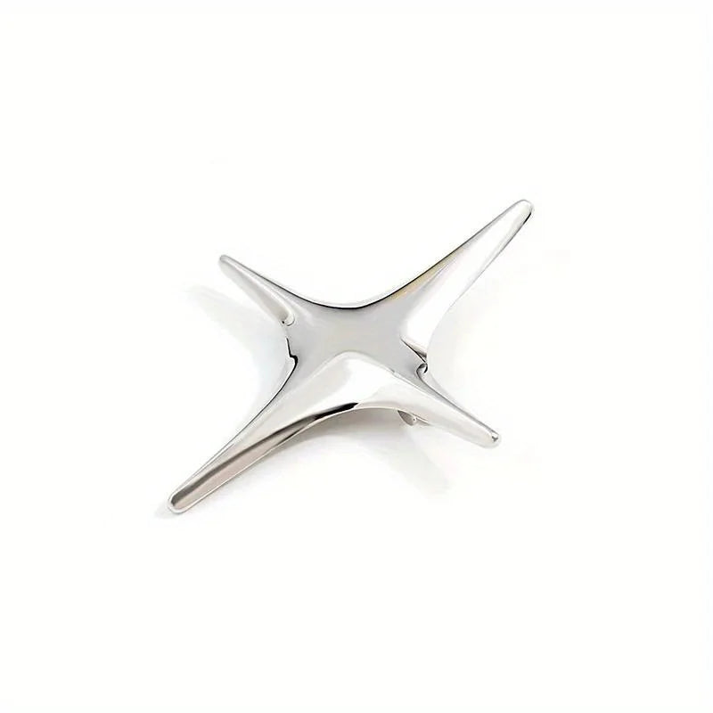 Cool Cross Star Shaped Brooch Pin