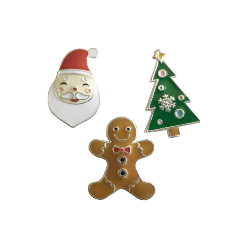 Christmas Santa Claus Rhinestone Brooch