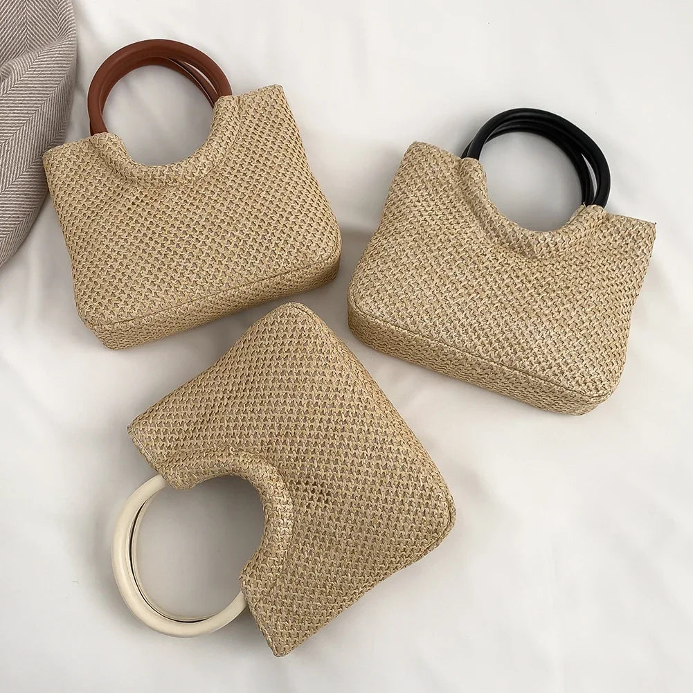 Women’s Large Straw Summer Shopping Bag